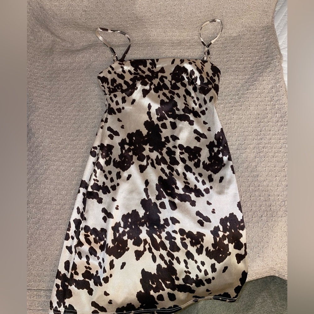 Urban Outfitters cow print mini dress